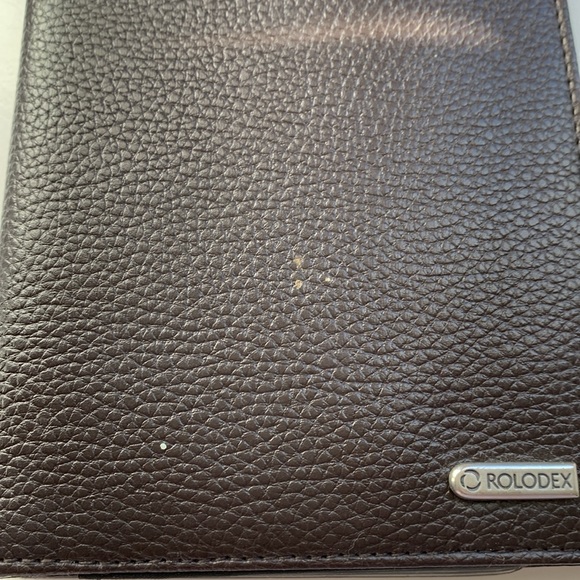 ROLODEX Brown Business Card Organizer Holds 96 Cards Imitation Leather Office - Picture 8 of 10